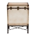 Baxton Studio Laura Vintage White Canvas Lift-Top Trunk End Table - JY23B237-Open Box Laura White-ET