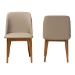 Baxton Studio Lavin Mid-Century "Walnut" Light Brown/Beige Faux Leather Dining Chair - RT324-CHR