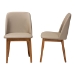 Baxton Studio Lavin Mid-Century "Walnut" Light Brown/Beige Faux Leather Dining Chair - RT324-CHR