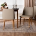 Baxton Studio Lavin Mid-Century "Walnut" Light Brown/Beige Faux Leather Dining Chair - RT324-CHR