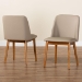 Baxton Studio Lavin Mid-Century "Walnut" Light Brown/Beige Faux Leather Dining Chair - RT324-CHR