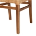 Baxton Studio Lesia Modern Bohemian Natural Brown Rattan and Walnut Brown Mahogany Wood 2-Piece Dining Chair Set - Lesia-Teak-DC