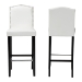 Baxton Studio Libra White Modern Bar Stool with Nail Head Trim (Set of 2) - BBT5111 Bar Stool-White