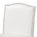Baxton Studio Libra White Modern Bar Stool with Nail Head Trim (Set of 2) - BBT5111 Bar Stool-White