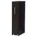 Baxton Studio Lindo Dark Brown Wood Bookcase with One Pulled-out Door Shelving Cabinet - SH-001-Espresso