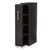 Baxton Studio Lindo Dark Brown Wood Bookcase with One Pulled-out Door Shelving Cabinet - SH-001-Espresso
