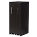 Baxton Studio Lindo Dark Brown Wood Bookcase with Two Pulled-out Doors Shelving Cabinet - SH-002-Espresso