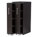 Baxton Studio Lindo Dark Brown Wood Bookcase with Two Pulled-out Doors Shelving Cabinet - SH-002-Espresso