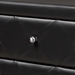 Baxton Studio Luminescence Wood Contemporary Black Upholstered Dresser - BBT2030-Dresser-Black