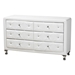 Baxton Studio Luminescence Wood Contemporary White Upholstered Dresser - BBT2030-Dresser-White