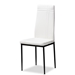 Baxton Studio Matiese Modern and Contemporary White Faux Leather Upholstered Dining Chair (Set of 4) - 112157-6-White