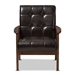 Baxton Studio Mid-Century Masterpieces Club Chair-Brown - TOGO CC-109-541