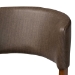 Baxton Studio Montreal Mid-Century Dark Walnut Wood Grey Faux Leather Dining Chair - RT281-CHR