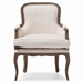 Baxton Studio Napoleon Traditional French Accent Chair-Ash