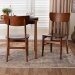 Baxton Studio Netherlands Mid-century Modern Scandinavian Style Dark Walnut Bent Wood Dining Side Chair - RT365-CHR
