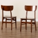 Baxton Studio Netherlands Mid-century Modern Scandinavian Style Dark Walnut Bent Wood Dining Side Chair - RT365-CHR