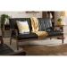 Baxton Studio Nikko Mid-century Modern Scandinavian Style Black Faux Leather 3 Pieces Living Room Sets - BBT8011A2-Black 3PC Set