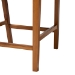 Baxton Studio Olivia Mid-century Modern Scandinavian Style Dark Walnut Wood Grey Faux Leather Pub Stool - RT325-STL-Grey