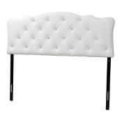 Baxton Studio Rita Modern and Contemporary Full Size White Faux Leather Upholstered Button-tufted Scalloped Headboard Baxton Studio Rita Modern and Contemporary Full Size White Faux Leather Upholstered Button-tufted Scalloped Headboard , wholesale furniture, restaurant furniture, hotel furniture, commercial furniture