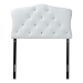 Baxton Studio Rita Modern and Contemporary White Faux Leather Upholstered Button-Tufted Scalloped Twin Size Headboard - BBT6503-White-Twin HB
