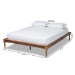 Baxton Studio Romy Vintage French Inspired Ash Wanut Finished King Size Wood Bed Frame - MG0005-Ash Walnut Rattan-King-Frame