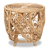 bali & pari Saranna Modern Bohemian Natural Brown Finished Rattan End Table Baxton Studio restaurant furniture, hotel furniture, commercial furniture, wholesale living room furniture, wholesale end table, classic end table