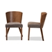 Baxton Studio Sparrow Brown Wood Modern Dining Chair (Set of 2) - SPARROW DINING CHAIR-109/690