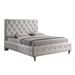 Baxton Studio Stella Crystal Tufted White Modern Bed with Upholstered Headboard - King Size - BBT6220-White-King