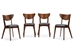 Baxton Studio Sumner Mid-Century Style "Walnut" Brown  5-Piece Dining SetOne (1) Dining Table, Four (4) Dining Chairs - RT331-TBL-CHR