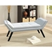 Baxton Studio Tamblin Modern and Contemporary White Faux Leather Upholstered Large Ottoman Seating Bench