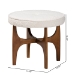Baxton Studio Theo Japandi Cream Boucle Fabric and Walnut Brown Finished Rubberwood Ottoman Footstool - BBT5456-Maya-Cream/Walnut-Stool