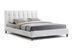 Baxton Studio Vino White Modern Bed with Upholstered Headboard - Full Size - BBT6312-White-Full