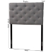 Baxton Studio Viviana Modern and Contemporary Grey Fabric Upholstered Button-Tufted Twin Size Headboard - BBT6506-Grey-Twin HB