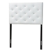 Baxton Studio Viviana Modern and Contemporary White Faux Leather Upholstered Button-Tufted Twin Size Headboard - BBT6506-White-Twin HB