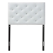 Baxton Studio Viviana Modern and Contemporary White Faux Leather Upholstered Button-Tufted Twin Size Headboard - BBT6506-White-Twin HB