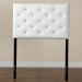 Baxton Studio Viviana Modern and Contemporary White Faux Leather Upholstered Button-Tufted Twin Size Headboard - BBT6506-White-Twin HB