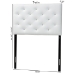 Baxton Studio Viviana Modern and Contemporary White Faux Leather Upholstered Button-Tufted Twin Size Headboard - BBT6506-White-Twin HB