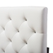 Baxton Studio Viviana Modern and Contemporary White Faux Leather Upholstered Button-tufted Full Size Headboard - BBT6506-White-Full HB