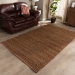 Baxton Studio Zaguri Modern and Contemporary Natural Handwoven Leather Blend Area Rug - Zaguri-Natural/Tan-Rug