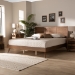 Baxton Studio Zenon Mid-Century Modern Walnut Brown Finished Wood King Size Platform Bed - Zenon-Ash Walnut-King