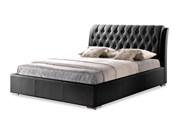 Bianca Black Modern Bed with Tufted Headboard - Queen Size Bianca Black Modern Bed with Tufted Headboard - Queen Size, wholesale furniture, restaurant furniture, hotel furniture, commercial furniture