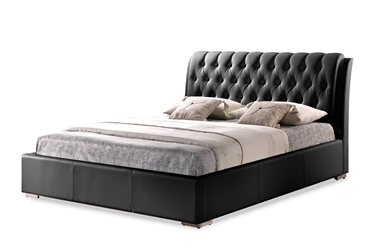 Bianca Black Modern Bed with Tufted Headboard - Queen Size Bianca Black Modern Bed with Tufted Headboard - Queen Size, wholesale furniture, restaurant furniture, hotel furniture, commercial furniture