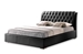 Bianca Black Modern Bed with Tufted Headboard - Queen Size - BBT6203-Black-Bed