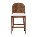 bali & pari Denver Modern Bohemian Walnut Brown Finished Acacia Wood and Seagrass Counter Stool - Denver-Wood/Banana Leaf-CS