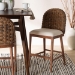 bali & pari Denver Modern Bohemian Walnut Brown Finished Acacia Wood and Seagrass Counter Stool - Denver-Wood/Banana Leaf-CS