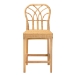 bali & pari Monaco Modern Bohemian Natural Rattan and Mahogany Wood Counter Stool - Monaco-Rattan-CC