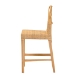 bali & pari Monaco Modern Bohemian Natural Rattan and Mahogany Wood Counter Stool - Monaco-Rattan-CC