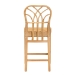 bali & pari Monaco Modern Bohemian Natural Rattan and Mahogany Wood Counter Stool - Monaco-Rattan-CC