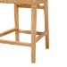 bali & pari Monaco Modern Bohemian Natural Rattan and Mahogany Wood Counter Stool - Monaco-Rattan-CC