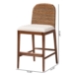 bali & pari Nadim Modern Bohemian Seagrass and Acacia Wood Counter Stool - New York-Wood/Banana-CS
